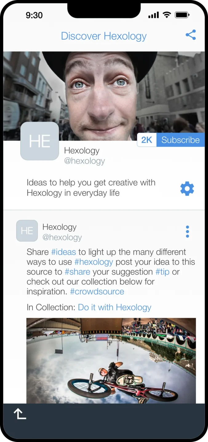 A Collection inside the Hexology app