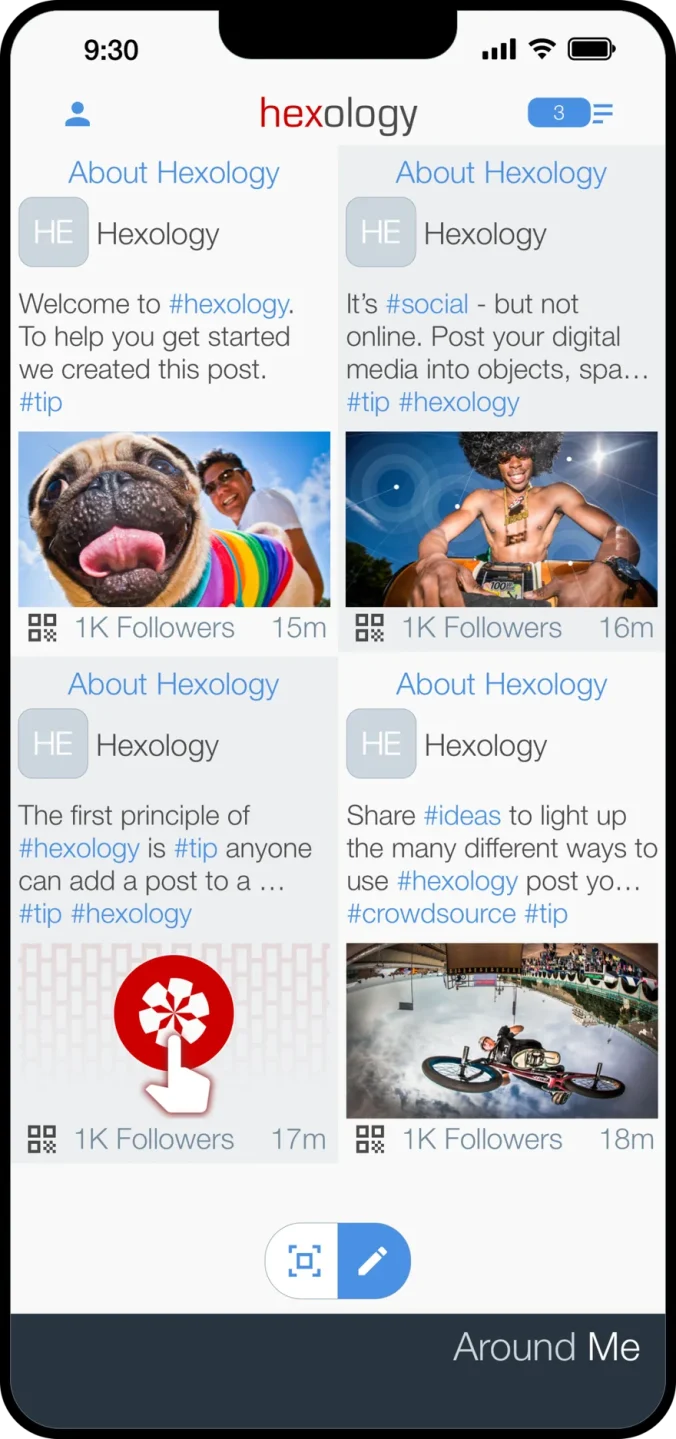 The feed inside the Hexology app